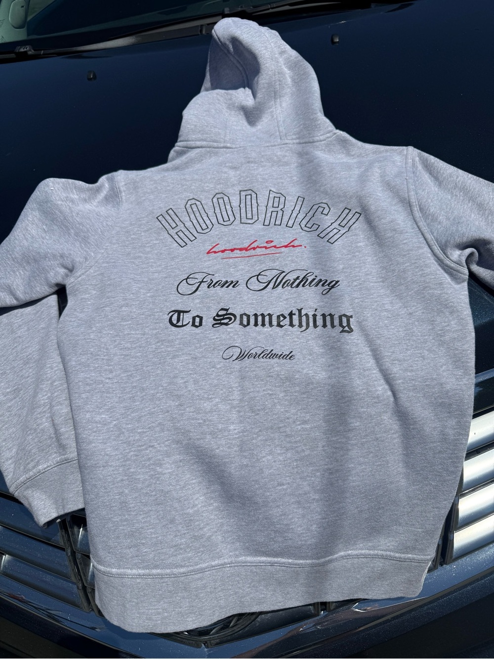 Hoodrich Grey 'From Nothing To Something' Kids Hoodie